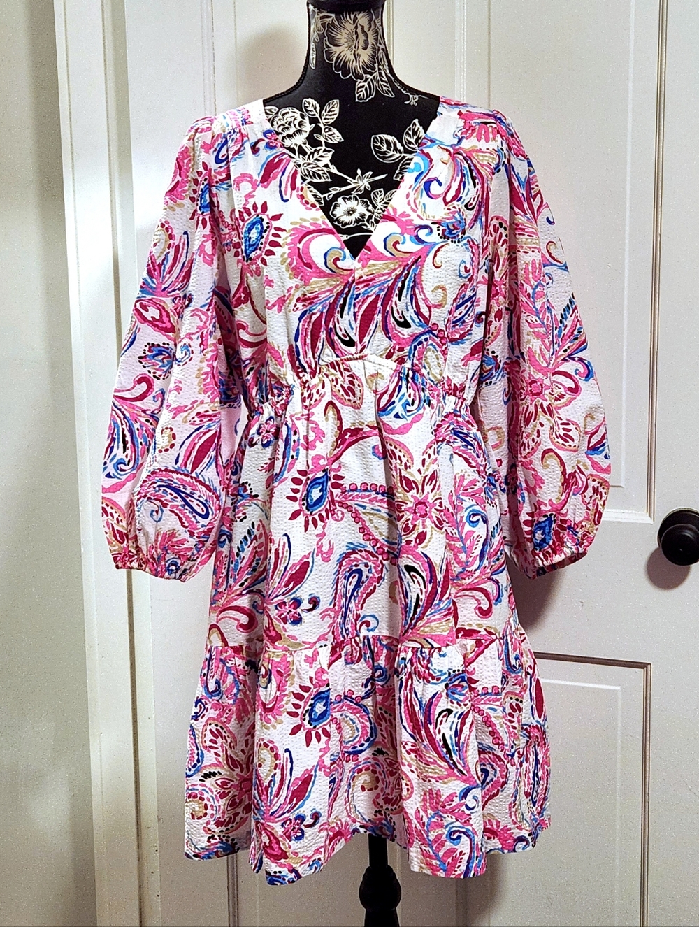 🦩HTF Lilly Pulitzer🦩 - Deacon 3/4 Sleeve V-Neck Dress